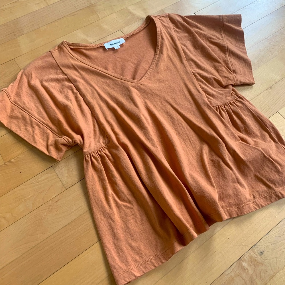 V-neck babydoll tee
